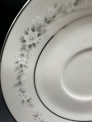 NORITAKE Ivory China Footed Cups & Saucers