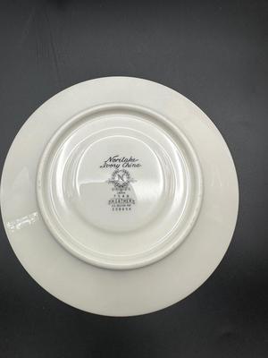NORITAKE Ivory China Footed Cups & Saucers