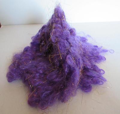 Halloween Purple Hooded Cape and Wig, Adult Size