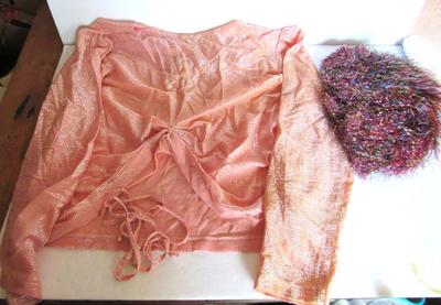 Halloween Pink Shimmery Top and Sparkly Wig, Adult Size