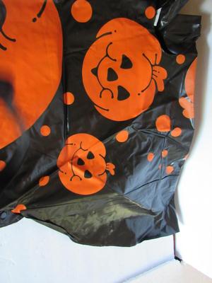 Older Vinyl Jack o Lantern Cape, Adult Size, Avon, 1991