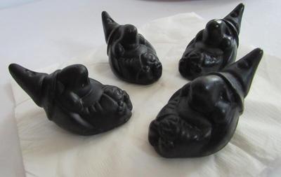 4 Wax Witch Heads