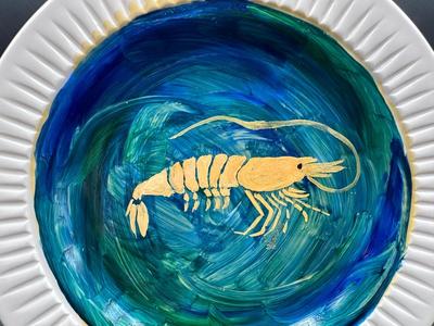Signed Painted Plate, 3/84