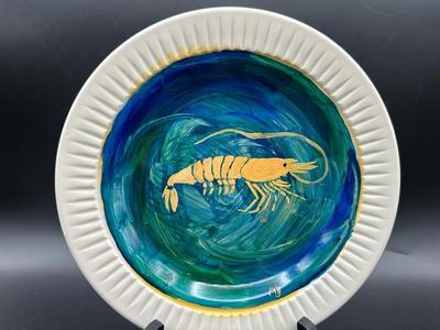 Signed Painted Plate, 3/84