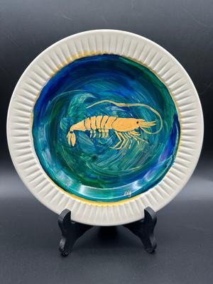 Signed Painted Plate, 3/84