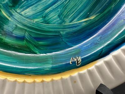 Signed Painted Plate, 3/84