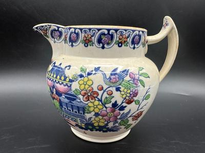 Antique Chinoiserie Pattern Pitcher