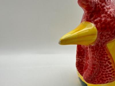 VTG 1999 Chicken Yellow w/ Red Green Chile Peppers CBK Ltd. Ceramic Rooster