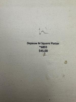 Depauw M Square Platter