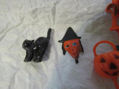 Older Halloween Hard Plastic Cupcake Picks