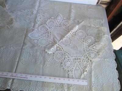 Lot of Long Plastic Lacy Table Runners