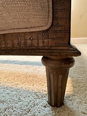 Gray Upholstered Tufted King Bed Frame