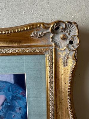 Framed Mary Cassatt Little Girl in Armchair Print