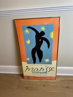 Framed Original 1997 Matisse Illustrates Poster