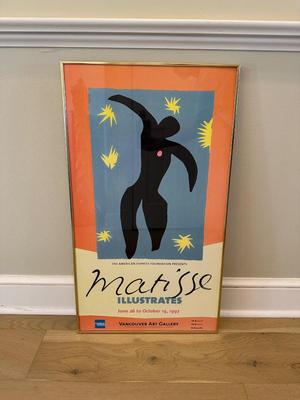 Framed Original 1997 Matisse Illustrates Poster