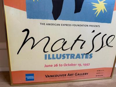Framed Original 1997 Matisse Illustrates Poster