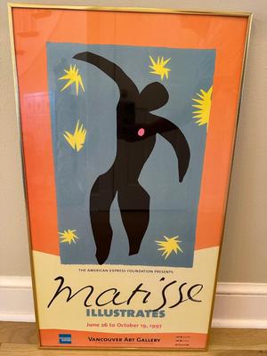 Framed Original 1997 Matisse Illustrates Poster