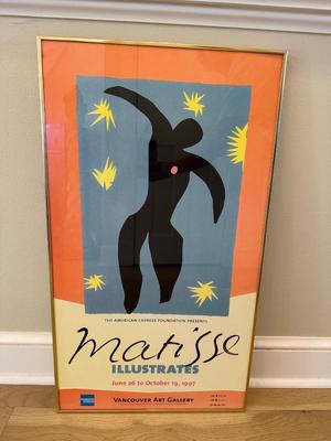 Framed Original 1997 Matisse Illustrates Poster
