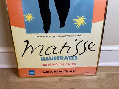 Framed Original 1997 Matisse Illustrates Poster