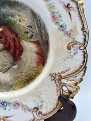 19th Century Porcelain WORCESTER/Dublin Animal Painted Plates (6)