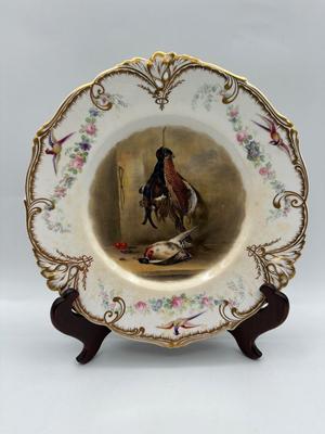 19th Century Porcelain WORCESTER/Dublin Animal Painted Plates (6)
