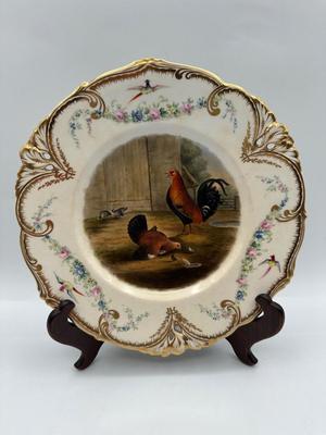 19th Century Porcelain WORCESTER/Dublin Animal Painted Plates (6)