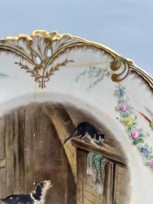19th Century Porcelain WORCESTER/Dublin Animal Painted Plates (6)