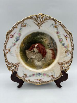 19th Century Porcelain WORCESTER/Dublin Animal Painted Plates (6)