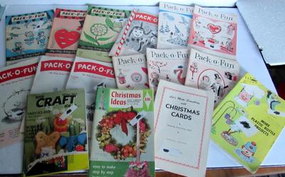 Large Lot of Vintage 1950s and Newer Pack o'Fun Craft Booklets and More