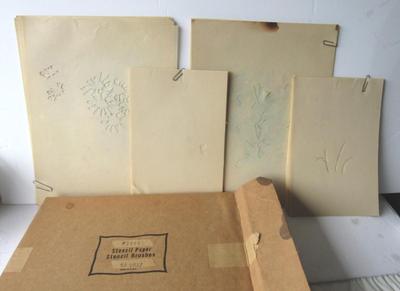 Stencil Lot With Waxed Paper