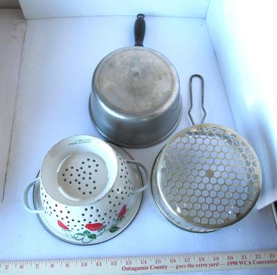 Vintage Steamer Pans and Colander