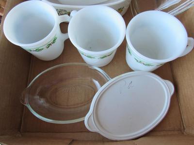 Older Corelle and Corning Casseroles and Cups