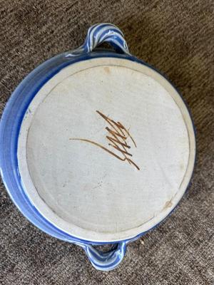 Handmade bakeware pottery signed