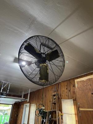 Garage ceiling fan