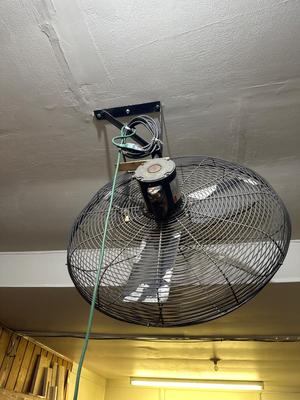 Garage ceiling fan
