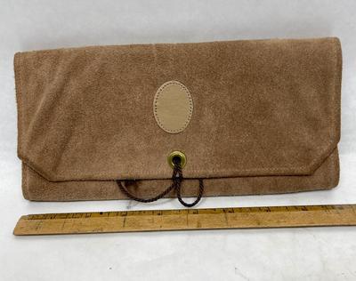 Faux Suede Jewelry Wallet