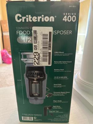 New Still in box, waste disposer
