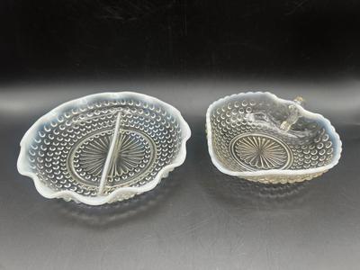 Vintage Moonstone Opalescent Hobnail Lot 1