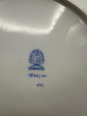 HEREND Hungary, Queen Victoria Hand Painted Dinner Plate
