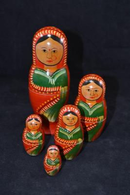 Indian 5 Layer Nesting Doll 6.5”