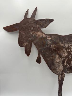 Large Metal Goat Wall Decor