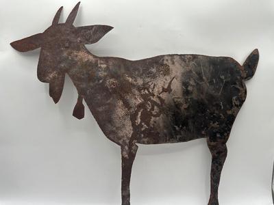 Large Metal Goat Wall Decor