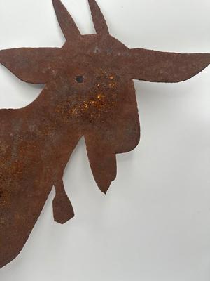 Large Metal Goat Wall Decor