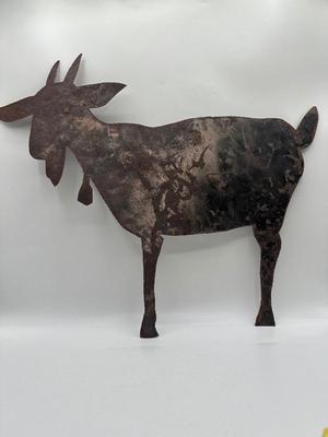 Large Metal Goat Wall Decor