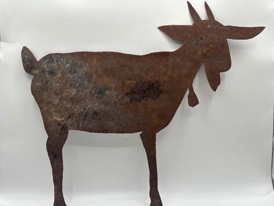 Large Metal Goat Wall Decor