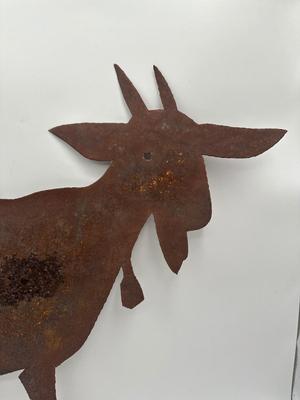 Large Metal Goat Wall Decor