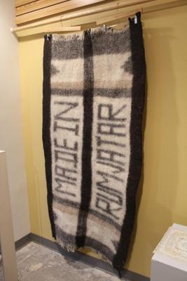 Vintage Heavy Duty Wool Blanket with Fringe Ends Made in Rumjatar 36”x71”