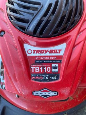 LIKE NEW 21” TROY-BILT LAWNMOWER