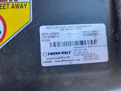LIKE NEW 21” TROY-BILT LAWNMOWER
