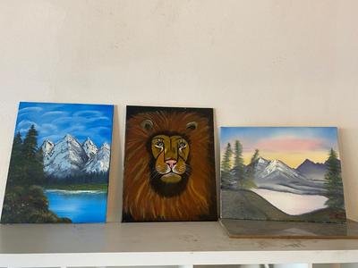3 LOVELY PAINTINGS 16”x20”